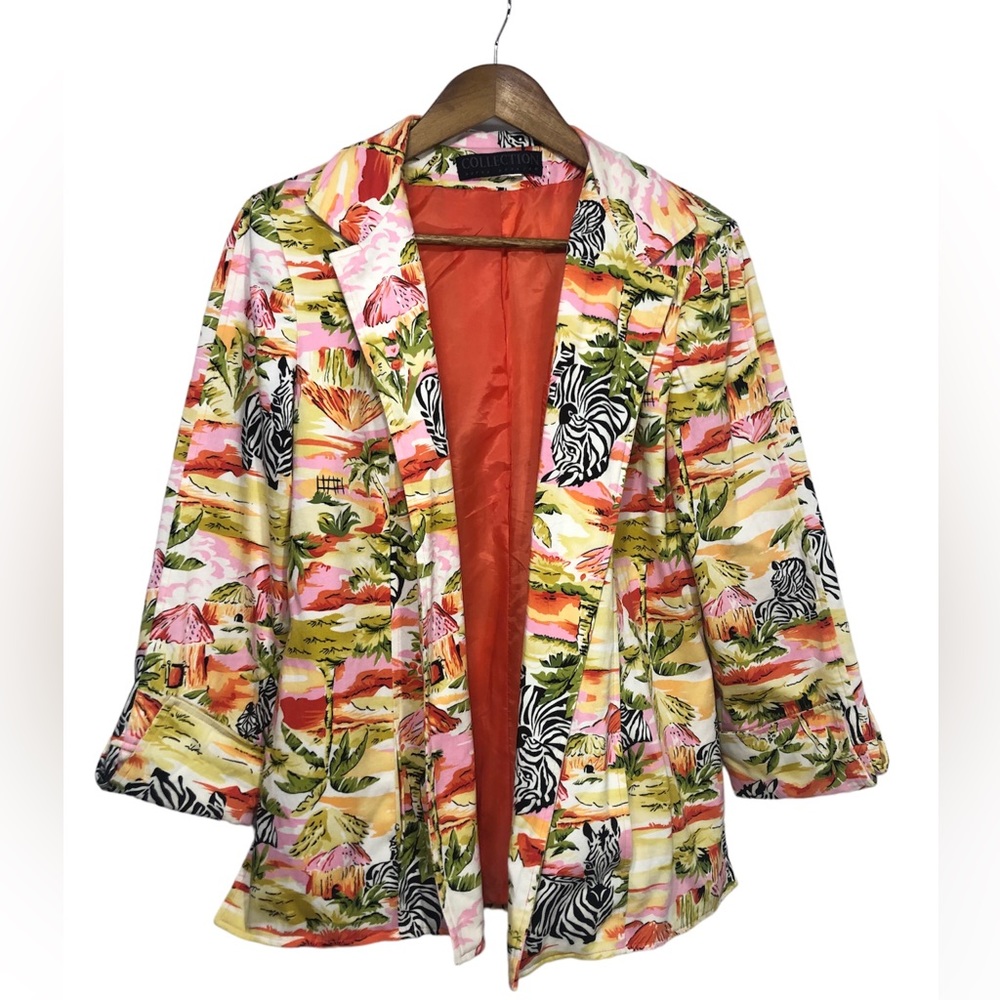 Harvé Benard Collection Safari themed Blazer Size M/L